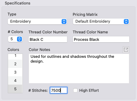 Embroidery Now Included